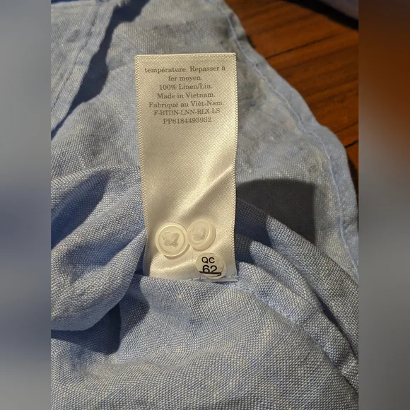 Everlane - Linen Relaxed Shirt Button-Up | Classic Blue | Size 00 - Picture 9 of 11